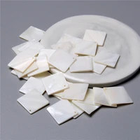 freshwater white round square shell charm beads natural mother of pearl shell charm connector pendant for jewelry making earring