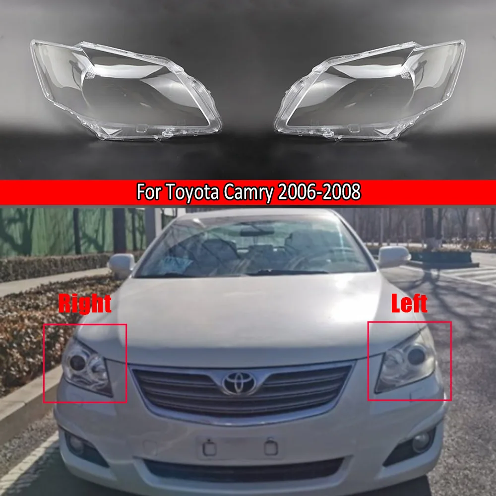

Car Headlamp Lens Auto Shell Cover For Toyota Camry 2006 2007 2008 Replacement Lampshade Lampcover Head Lamp light Covers glass
