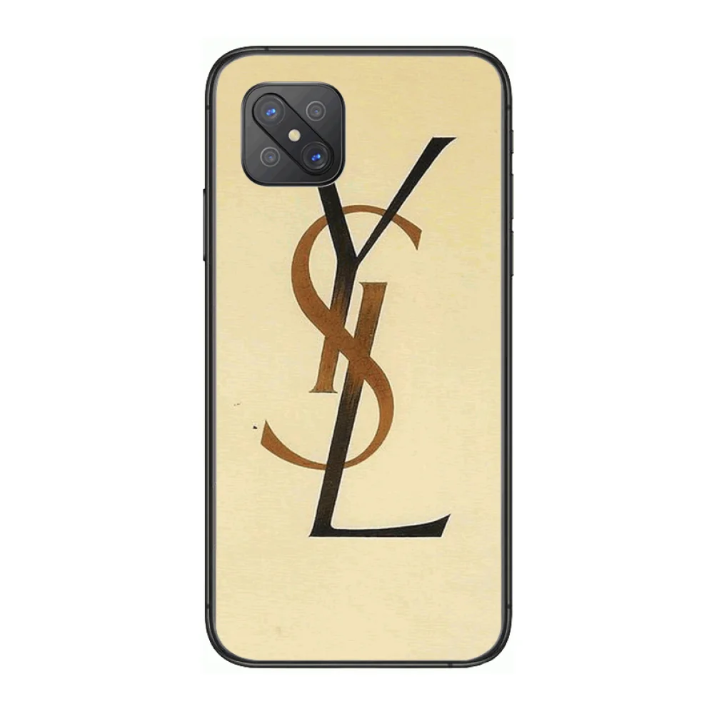 

luxury Brand Y-YSL Fashion Phone Case cover For OPPO A91 9 83 79 92s 5 F9 A7X Reno2 Realme6pro 5 black tpu cell cover