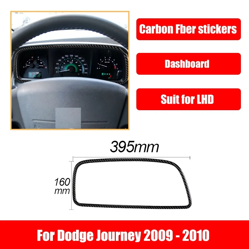 

Car Accessories Interior Decoration For Dodge Journey 2009-2010 Carbon Fiber Stickers Dashboard Trim Strip Automotive Goods