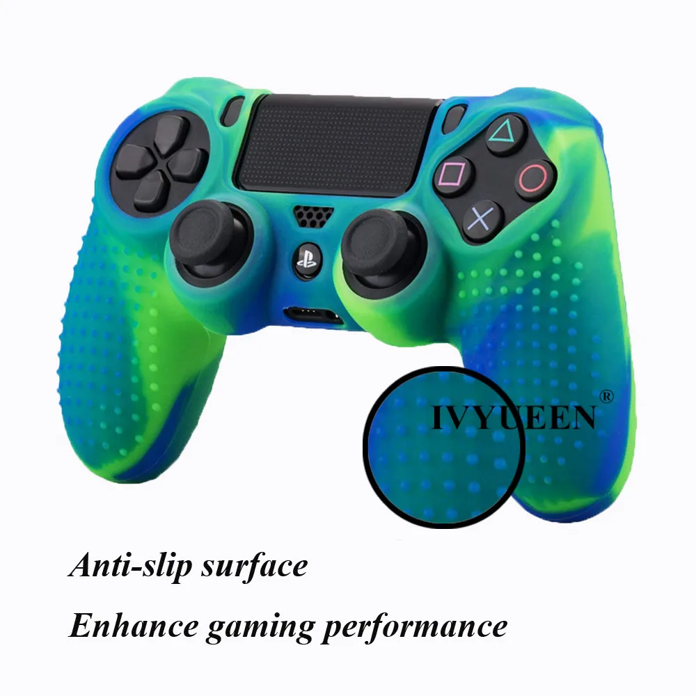 IVYUEEN Противоскользящий силиконовый кожного покрова для Sony Dualshock 4 PS4 Pro Slim