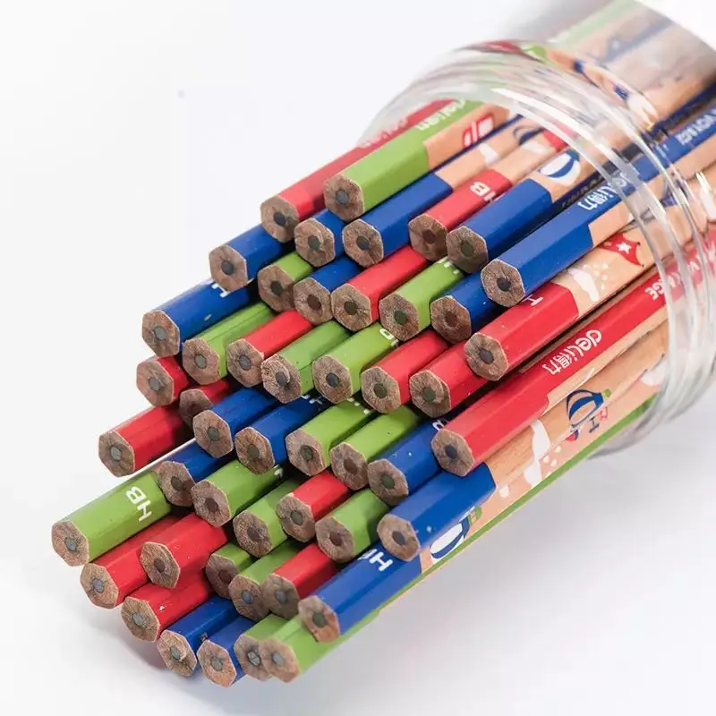 Deli 33331 cartoon animation color hexagon senior 2B pencil sketch non-toxic student office stationery | Канцтовары для офиса и