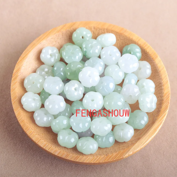 

Hot Selling Natural Jade Pumpkin Loose Beads Handmade Necklace Bracelet Accessories for Jewelry Making Gift 9.8mm