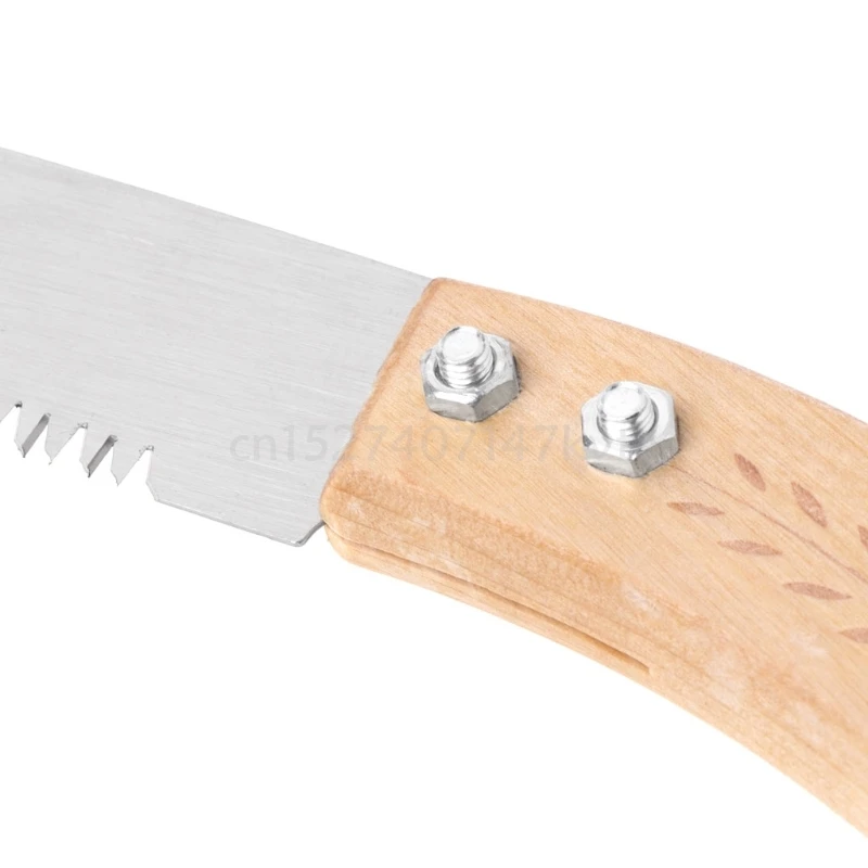 

270mm Pruning Saw 3 Cutting Edges 65 Mn Woodworking Garden Tool with Wood Handle