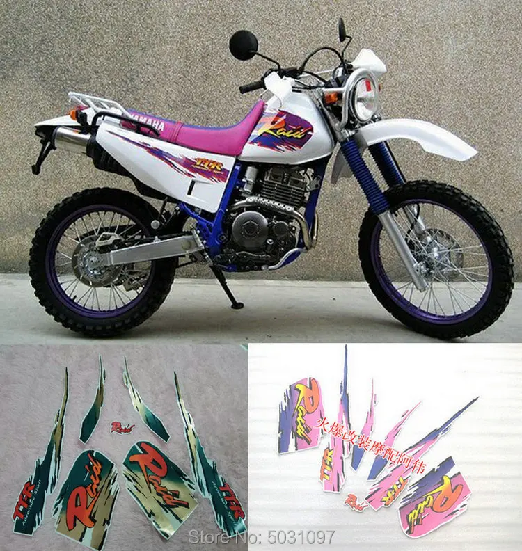 

Dirt Motorcycle Complete stickers Graphic Kit Fuel Tank Decal Gas Tank Decals For YAMAHA TT-R 250 TTR250 Raid Paper Stickers