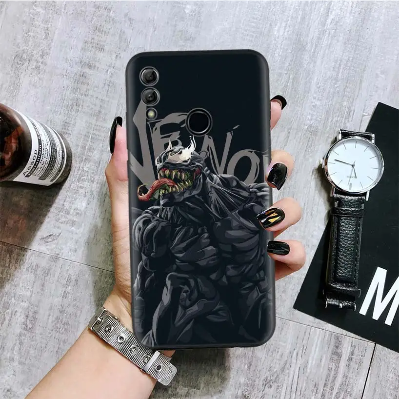 Чудо-яд супер герой черная крышка чехол для телефона для huawei Y9 Y5 Y6 Y7 Honor 10 9 Lite 9X8X8 S 8A фотоаппаратов моментальной печати 7S 7A 10i 20i V20 Coque C