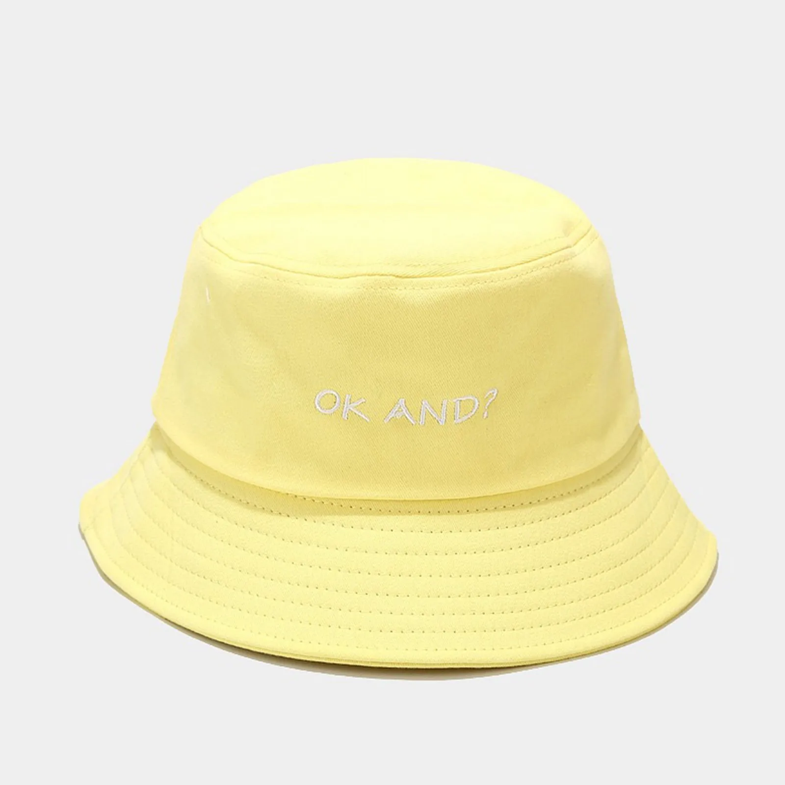 

New Fisherman Hat Fashion Summer Ladies Sun Hat Tide Letter Printing Wild Basin Hat Women Men Hip Hop Bucket Hat General
