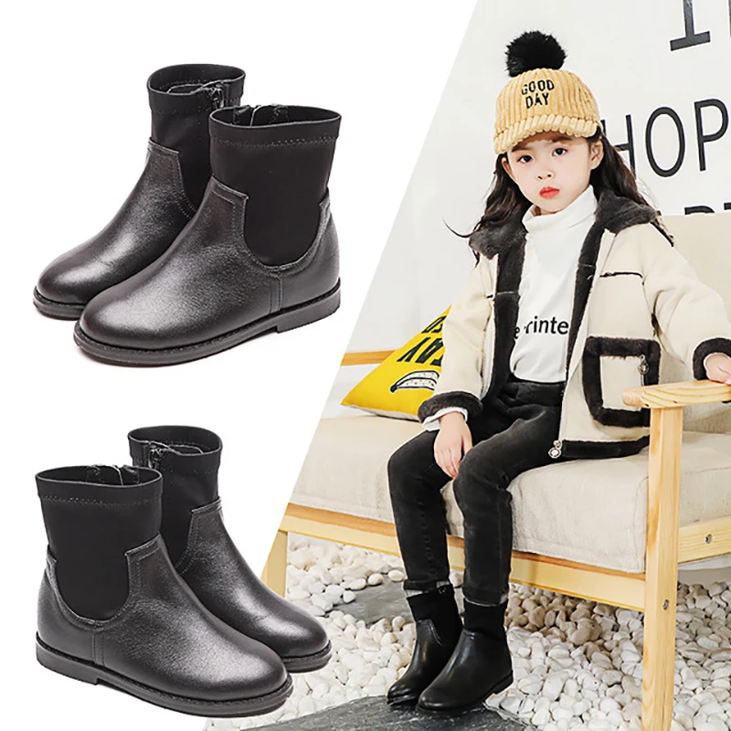 Осенне-зимние ботинки Dolakids детская обувь новые кожаные ботильоны для девочек