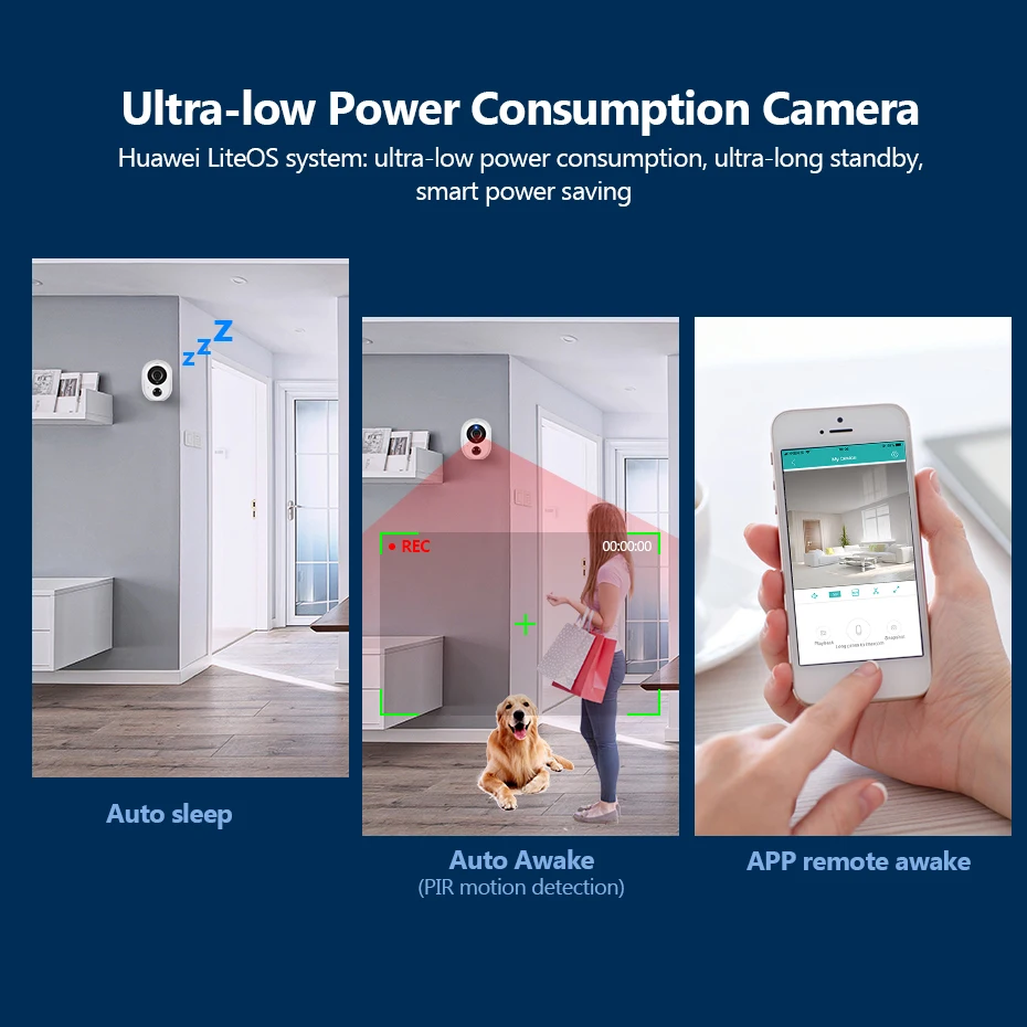 

TOWODE WIFI Outdoor IP Camera HD1080P Built-in Rechargeable Battery Wireless Home Security Motion Alarm Camera Outdoor Waterpoof