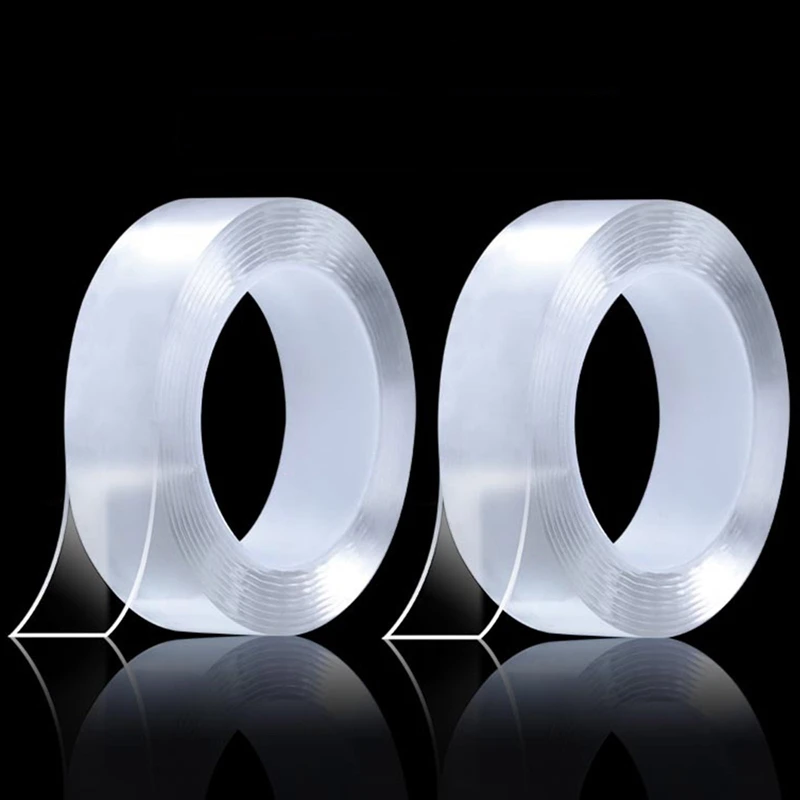Прозрачная Волшебная нано-лента моющаяся многоразовая двусторонняя клейкая
