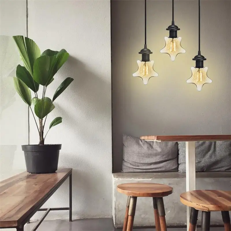 Ретро-люстра E27 подвесной светильник винтажный потолочный лампа в виде Розы для