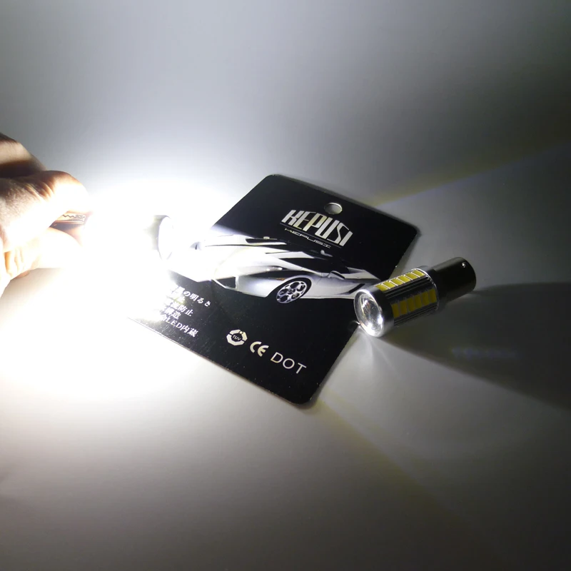 

2x 1157 Bay15d P21/5W S25 LED 33 SMD 12V 6W Automobile Car Brake Light Stop Parking DRL Lamp white LED lamps for cars