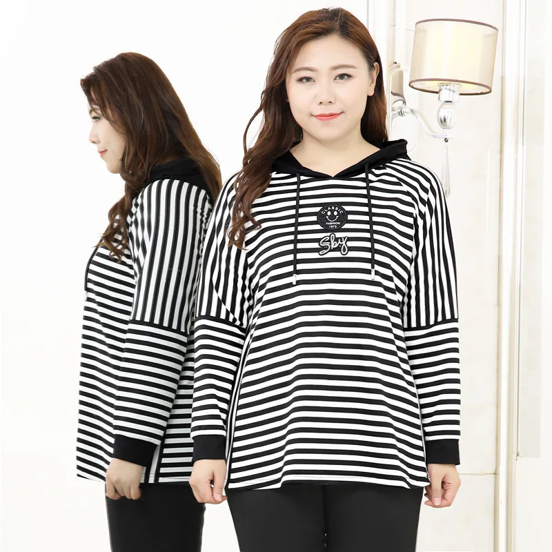 Женская Весенняя Толстовка с длинным рукавом черная белая |