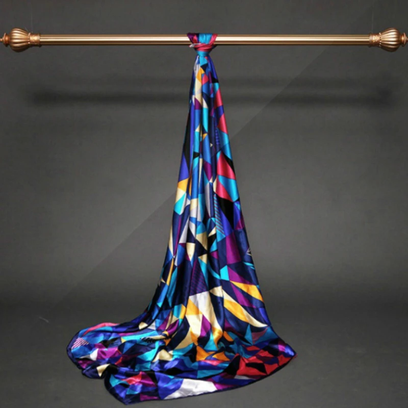 Высококачественный брендовый шарф из 100% натурального шелка мягкий в клетку