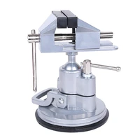 2 in 1 360 degree rotating table vise multifunctional aluminium alloy swivel bench vise clamp electric drill stand rotating tool