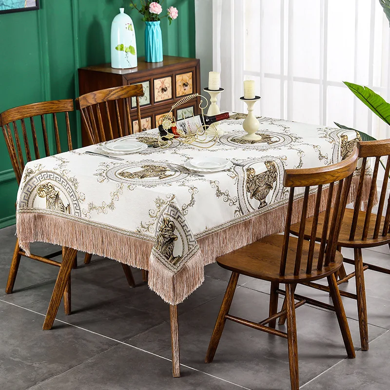 

Tassel Hotel Household Tablecloth Tablecloth round Tablecloth Tablecloth Cover Cloth Slipcover lace tablecloth tablecloth