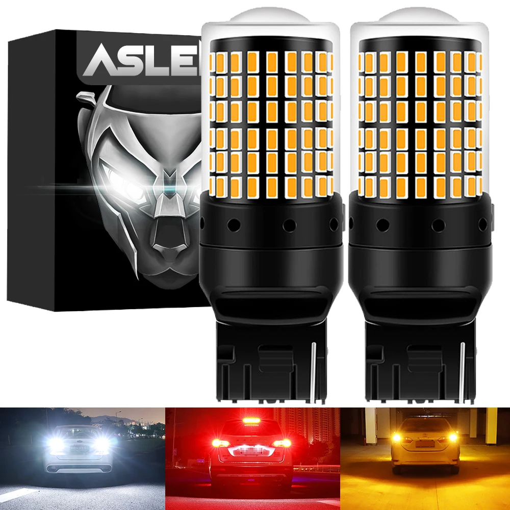 2X P21W led 1156 T20 W21/5W 7443 P21/5W 2100LM W21W Car Bulb 7440 BA15S BAY15D PY21W Auto DRL Light Canbus 1157 LED Brake Light