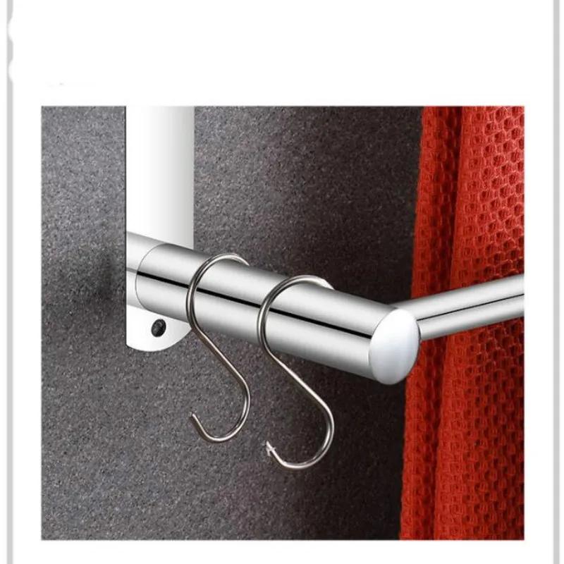 

Punch-free Simple Modern Load-bearing Strong Stainless Steel Clothes Hanger Bathroom Wall-mounted Multi-layer Towel Bar G8405