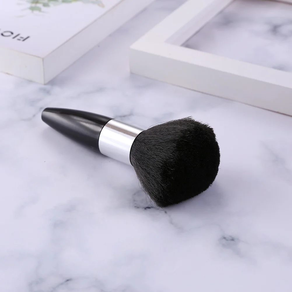1PC Soft Black Neck Face Duster Beard Brushes Barber Hair Cleaning Hairbrush Salon Cutting Hairdressing Styling Makeup Tools - купить по