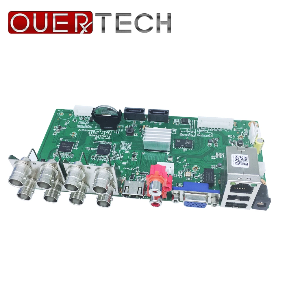 Материнская плата OUERTECH AHD CVI TVI IP CVBS 5 в 1 8CH CCTV DVR 1080P/5MP 2 SATA ONVIF|Видеорегистратор для
