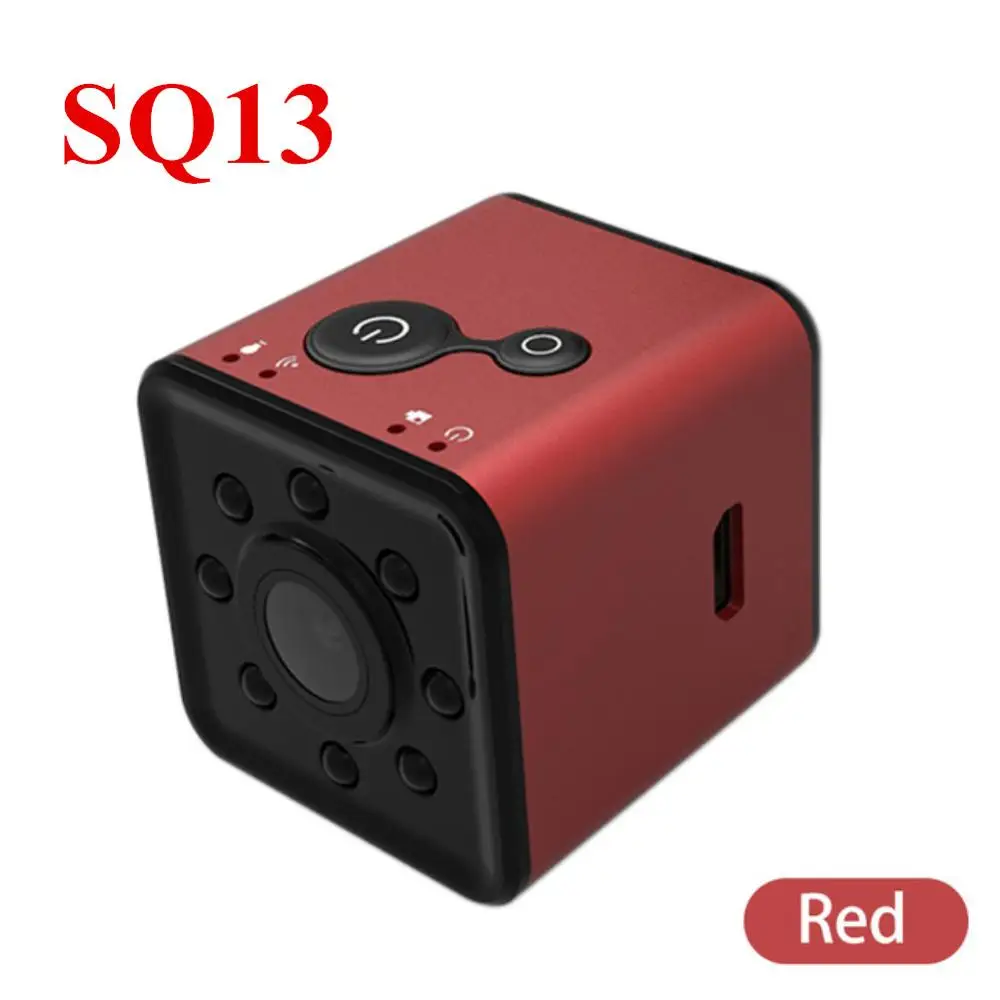 SQ13 Red Мини-камера SQ11 SQ13 SQ16 SQ19 1080P с сенсором, портативная видеокамера для безопасности, маленькая камера с секретом espia, камера с поддержкой TF карты - Цвет: SQ13 Red