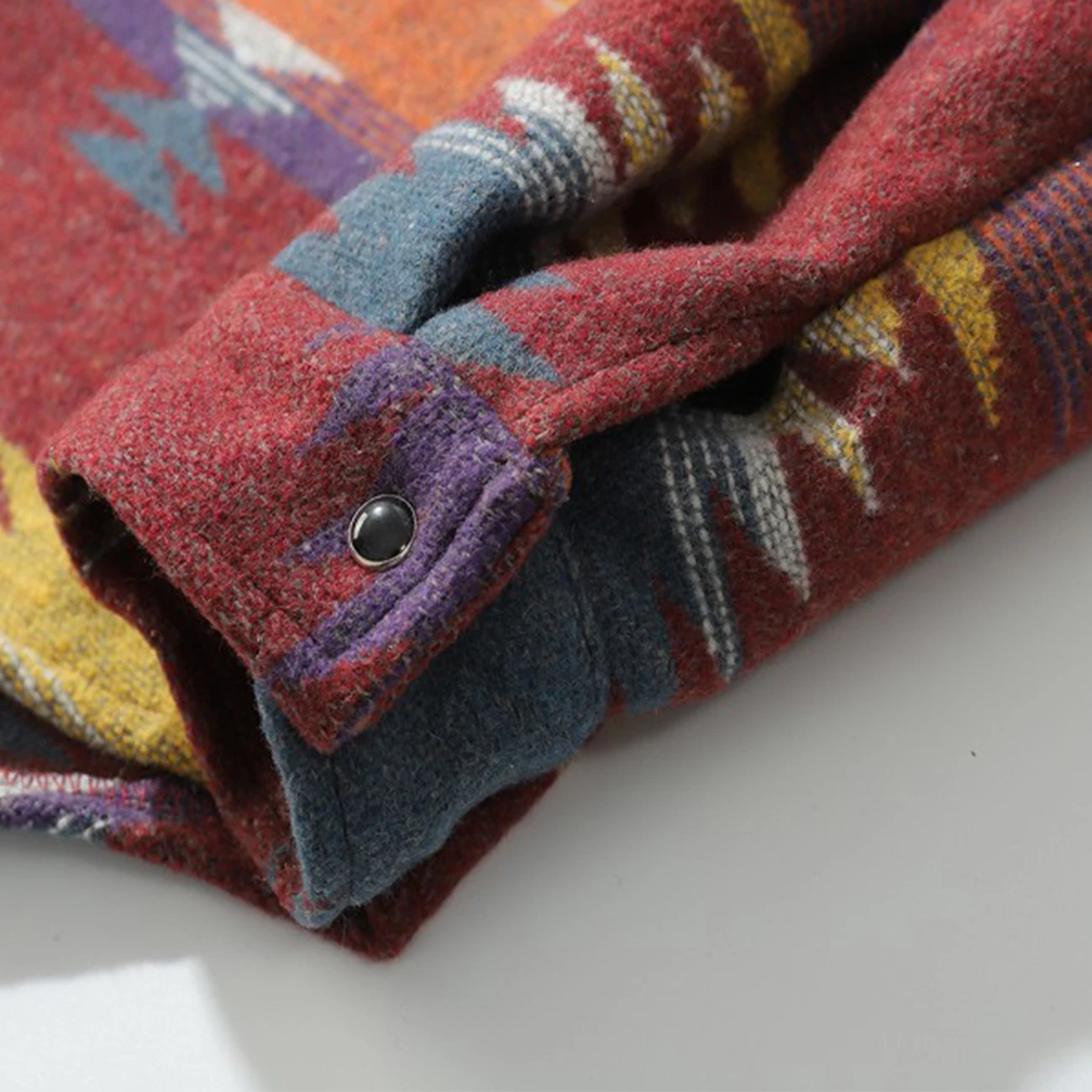 

Zoulv Button Shirt Cotton Men Vintage Clothing Streetwear Cardigan Coat Shirt Men Geometric Pattern Printed Long Sleeve Shirt