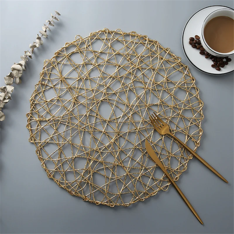 Полые коврики из конопляной ткани нескользящий коврик для стола украшение