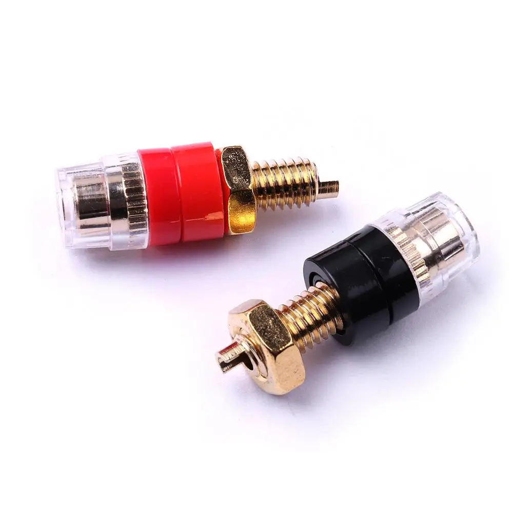 2 шт. усилитель Акустический кабель банан разъем 30 мм красный/черный Лопата