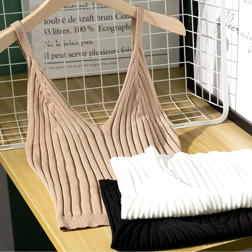 Майка женская трикотажная в рубчик пикантный укороченный топ без рукавов на