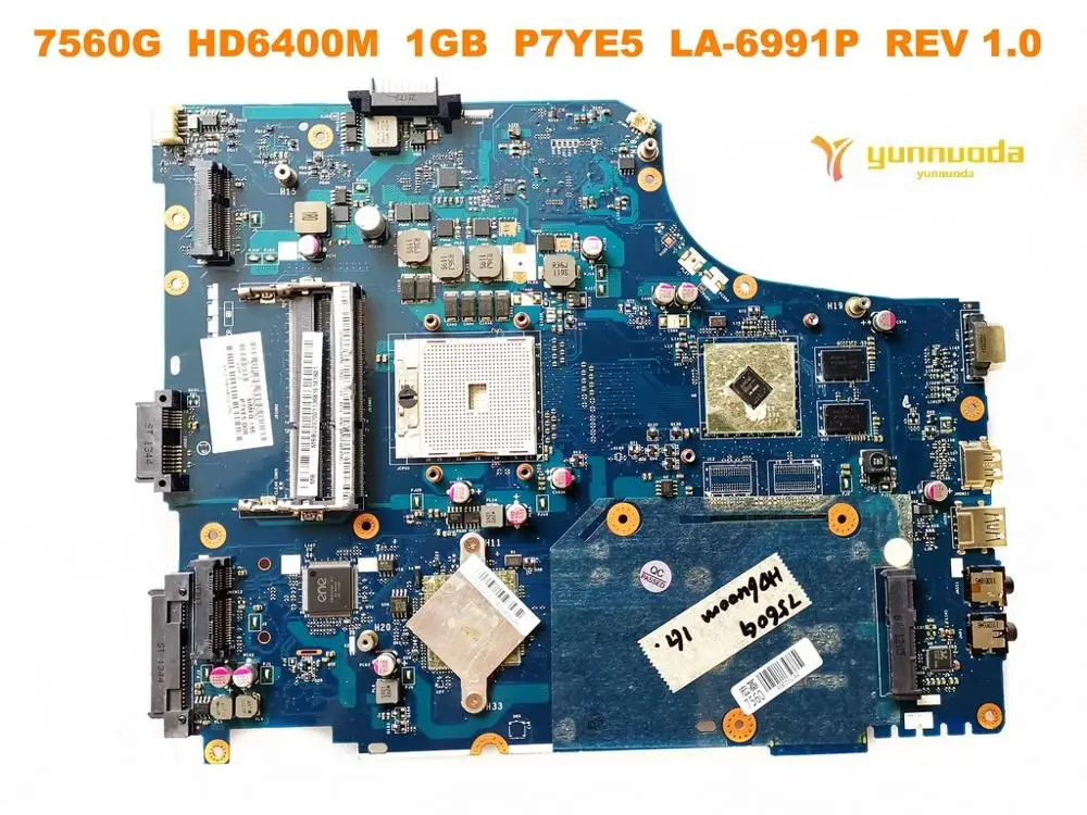 Оригинальная материнская плата для ноутбука ACER 7560G HD6400M 1GB P7YE5 LA 6991P REV 1 0