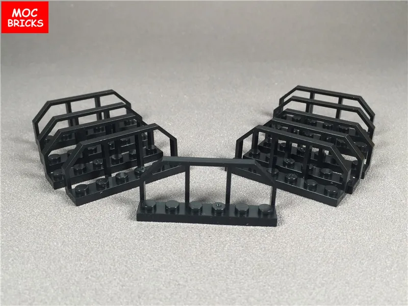 10pcs/lot Black Plate Modified 1 x 6 2 with Train Wagon End fit 6583 Building Blocks Figure DIY Toys Dolls children gifts | Игрушки и
