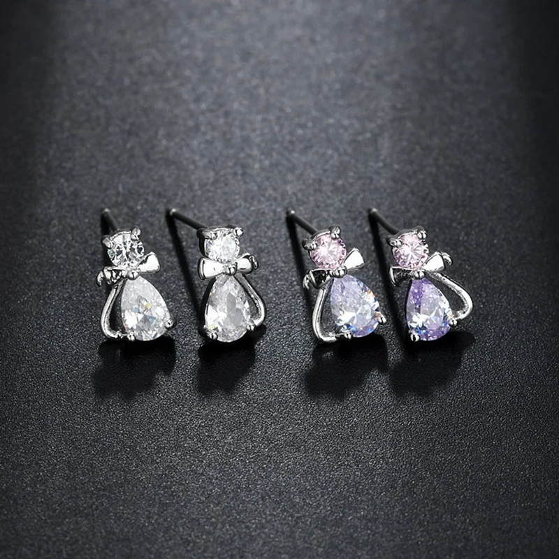 

Новинка 2022, лидер продаж, серьги-гвоздики с инкрустированным цирконом, Простые индивидуальные животные, трендовые серьги для женщин, украше...