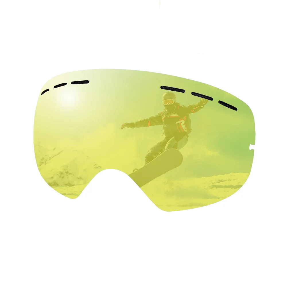 SKI YELLOW LENS Двухслойные противотуманные лыжные очки для мужчин и женщин, спортивные лыжные очки, маска для катания на снегоходах, лыжах, очки от снега, очки для сноуборда - Цвет: SKI YELLOW LENS