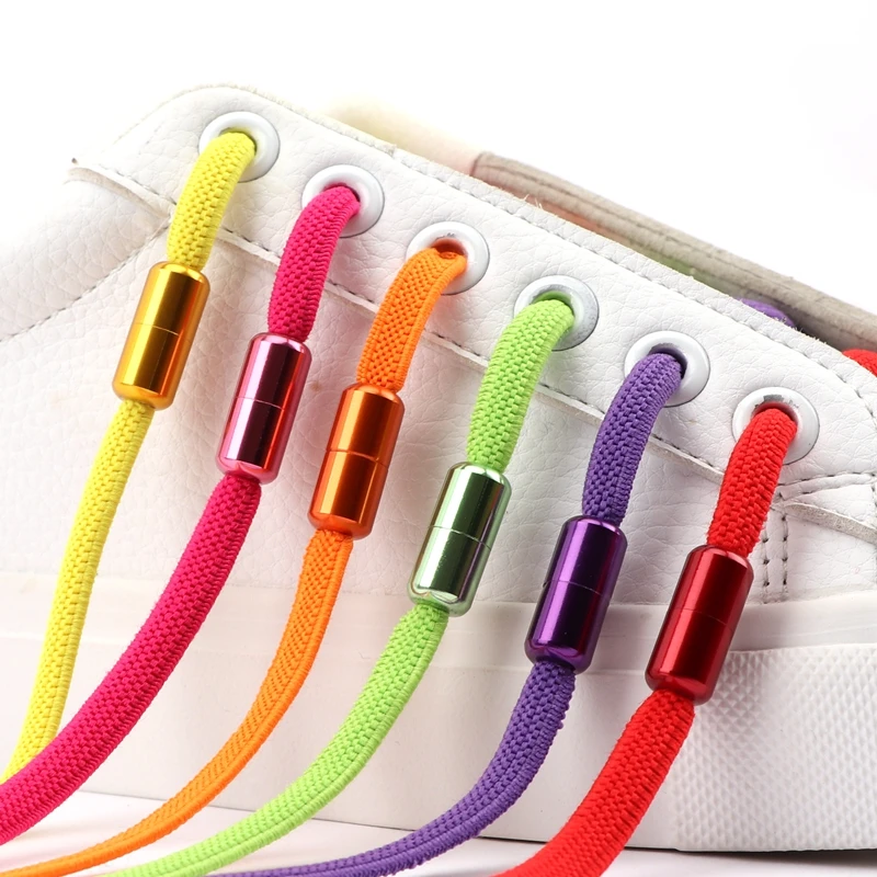 

Elastic No Tie Shoelaces Metal Lock Shoe Laces For Kids Adult Sneakers Quick Shoelaces Semicircle Shoelaces Lazy Laces