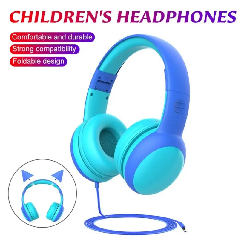 Высокое качество Детская проводная гарнитура складные детские проводные