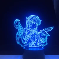 game overwatch dva figure 16 colors change led battery powered home party decoration 3d acrylic night light home decor