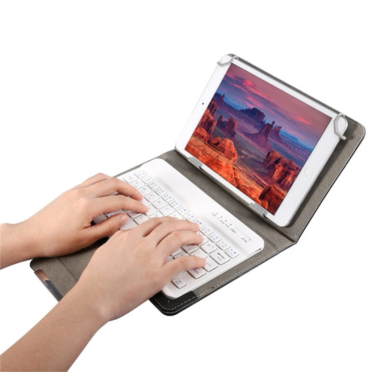 Universal Wireless BT Keyboard and PU Leather Case Cover for 9.7" - 10.1" Tablets Computer Peripherals | Компьютеры и офис