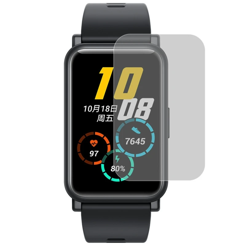 

2Pcs Curved Full Cover /TPU Clear Protective Film For -Huawei Honor ES/Watch Fit