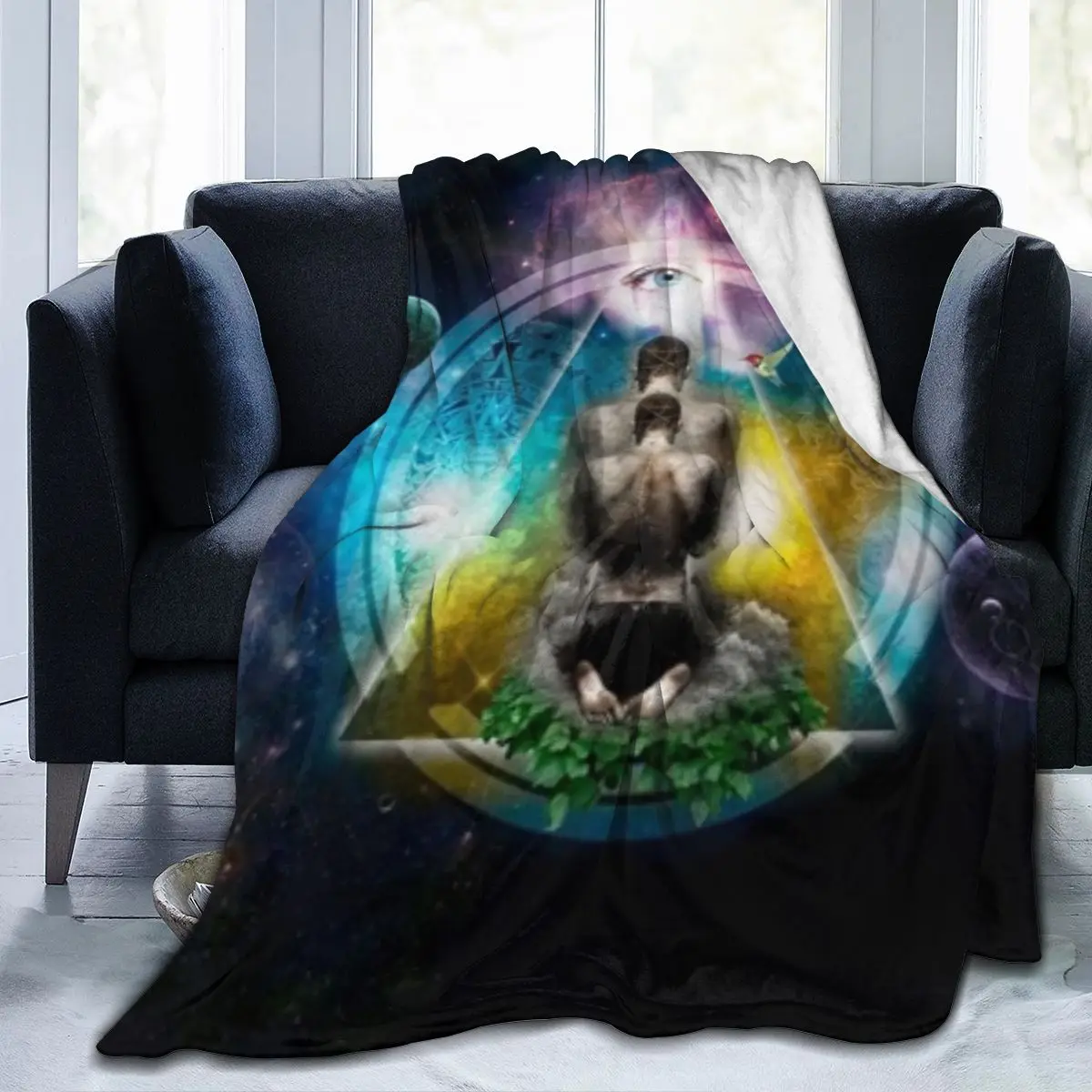 

Wild Wolf And Moon Animals Galaxy Soft Cozy Fleece Throw Blankets For Sofa Bed Couch Dropship Wholesale Decorative Family Throw