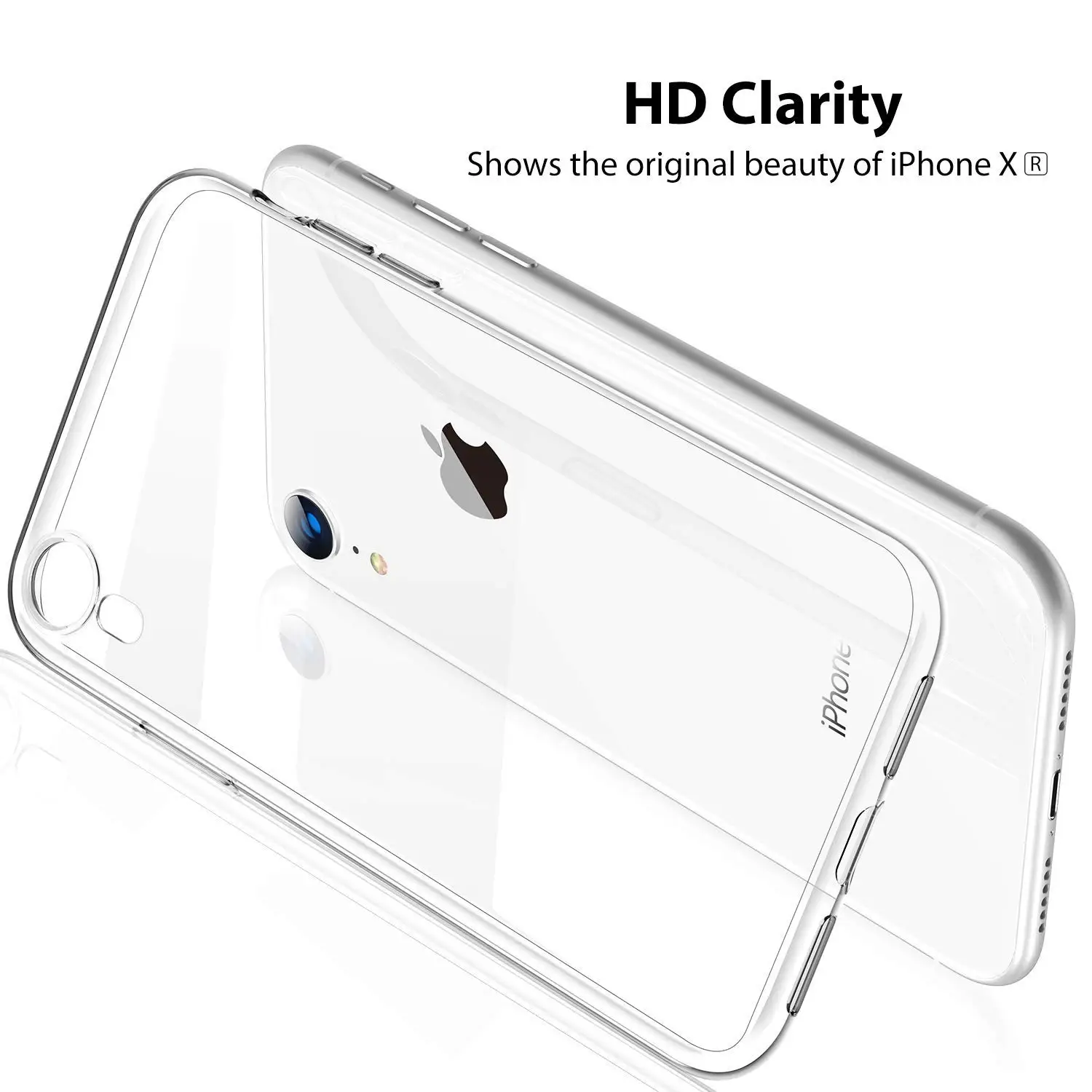 Тонкий прозрачный мягкий чехол премиум-класса для iPhone XR XS Max X гибкий