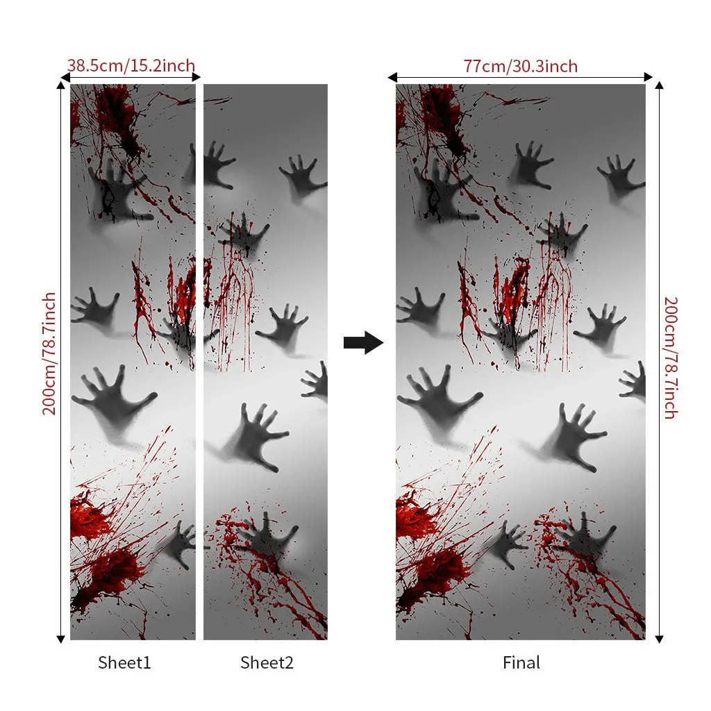 Наклейка на стену s декор Хэллоуин наклейки домашние своими руками для двери и