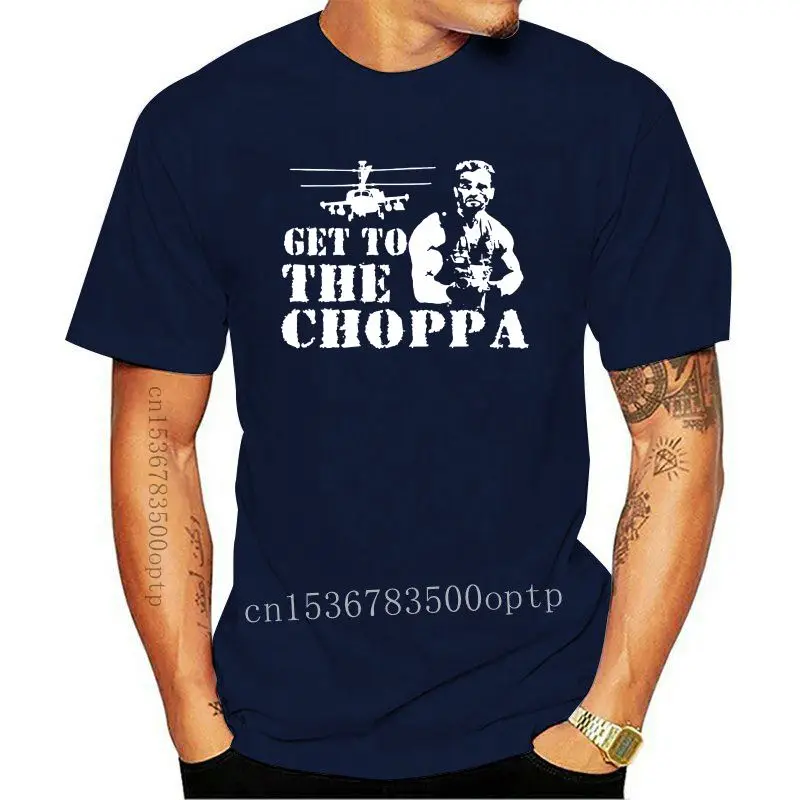 

New GET TO THE CHOPPA ARNOLD SCHWARZENEGGER Movie Mens T-Shirt 119
