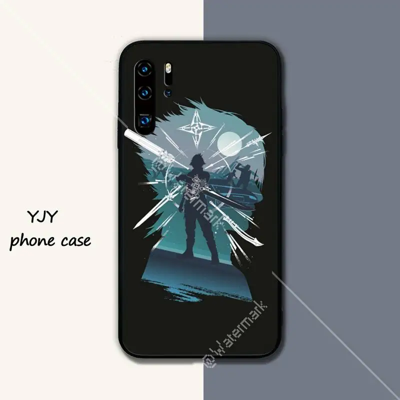 

Final Fantasy VII Silicone black case coque for Huawei P9 lite 2016 2017 P 10 P20 PRO P30 P40 lite P smart 2019 cover