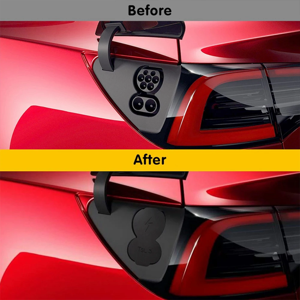 

Car Charger Cap Cover For Tesla Model 3 CCS EU Waterproof Anti-Dust Silicone Charging Port Protective Cover Car Accessories