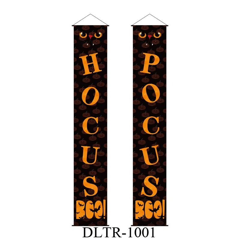 Декорации для Хэллоуина пары дверные флаги в виде тыквы флажки на Хэллоуин | Дом и