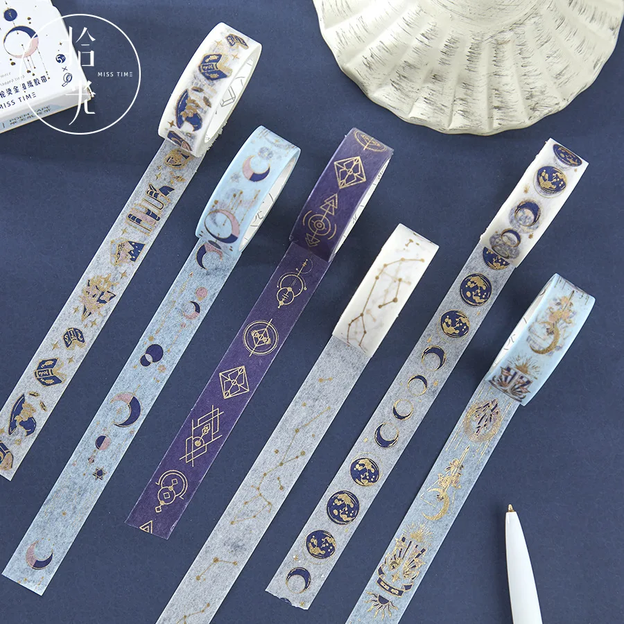 1 шт. Винтаж лента Washi 15 мм * 5 м горячего тиснения Ретро изоляционная DIY оформление