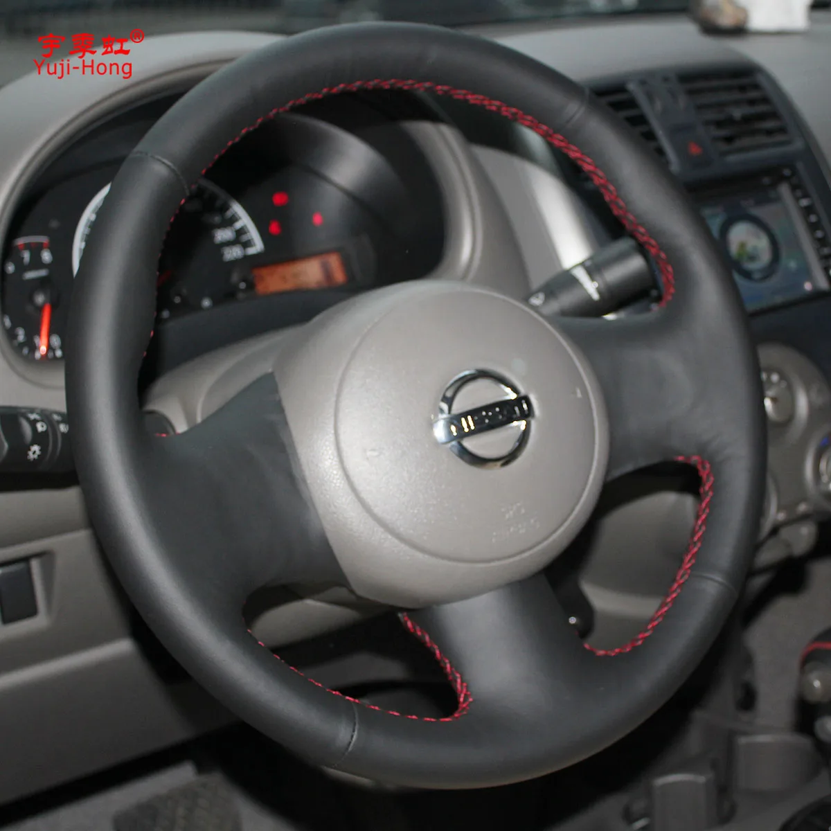 PONSNY чехлы на руль автомобиля чехол для Nissan Sunny March 2011 искусственная микрофибра