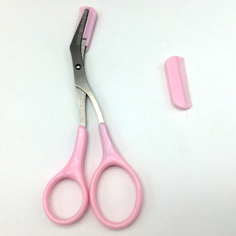 Горячая Распродажа новинка триммер для бровей ножницы волос расческа ресниц