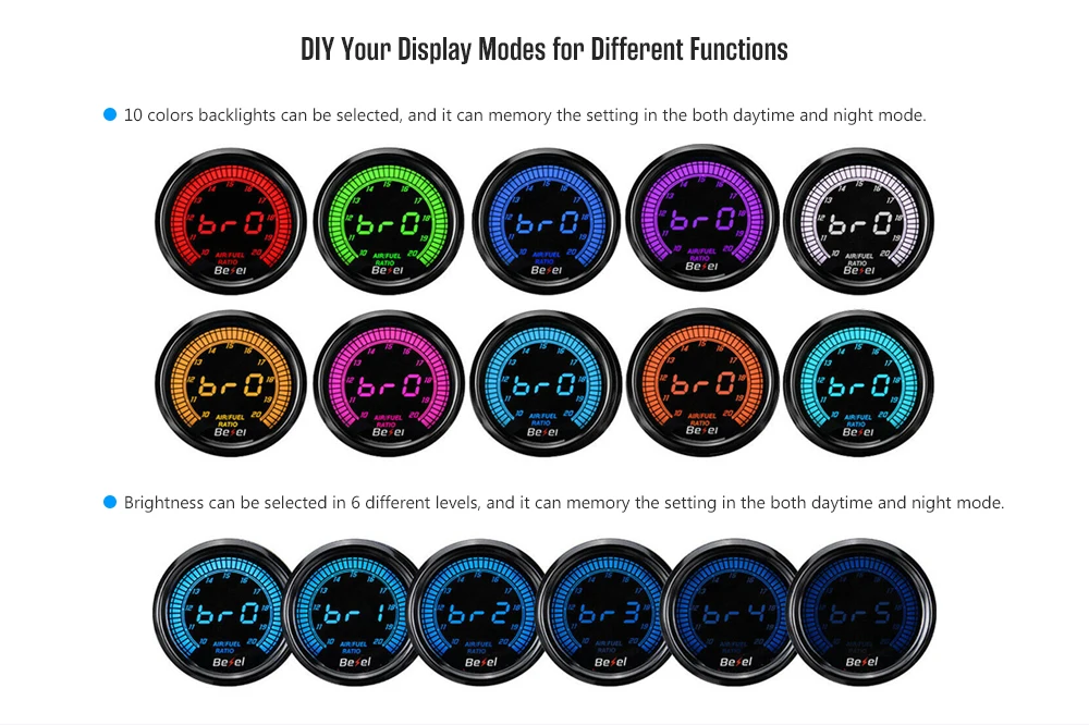 Измеритель соотношения топлива и воздуха 2 дюйма 52 мм | Автомобили мотоциклы