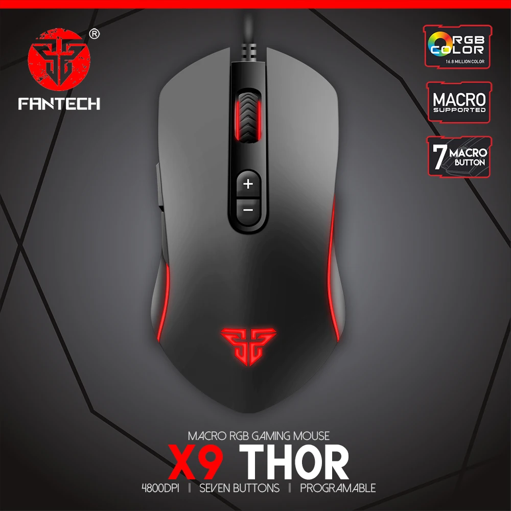 Мышь Компьютерная FANTECH X9 игровая эргономичная 4800 DPI 7 кнопок|Мыши| |